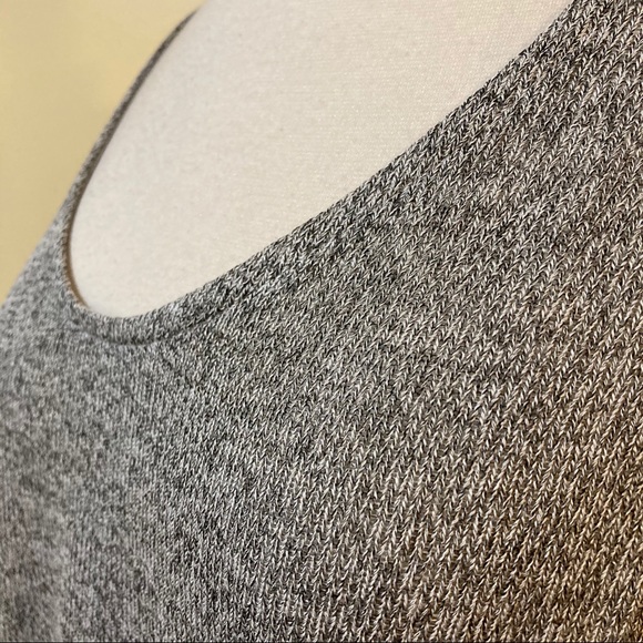 Slouchy Stretchy V Neck Marled Knit Sweater Top - Picture 7 of 10